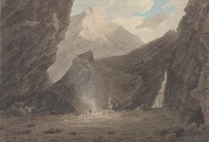 グリソンのキアヴェンナ近く 作： John Robert Cozens